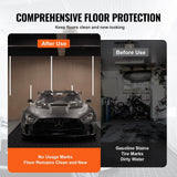 Darrahopens Pet Care > Dog Supplies > Dog Playpens & Gates VEVOR Diamond-Plate Rubber Flooring Roll, 3 mm x 4 ft x 8 ft Garage Floor Mat, SBR Rubber Garage Flooring Roll, Easy to Clean, Diamond Plate Rubber Mat for Under Cars, Garage Industry Gym, Black