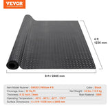 Darrahopens Pet Care > Dog Supplies > Dog Playpens & Gates VEVOR Diamond-Plate Rubber Flooring Roll, 3 mm x 4 ft x 8 ft Garage Floor Mat, SBR Rubber Garage Flooring Roll, Easy to Clean, Diamond Plate Rubber Mat for Under Cars, Garage Industry Gym, Black