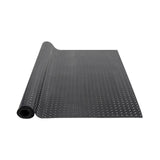 Darrahopens Pet Care > Dog Supplies > Dog Playpens & Gates VEVOR Diamond-Plate Rubber Flooring Roll, 3 mm x 4 ft x 8 ft Garage Floor Mat, SBR Rubber Garage Flooring Roll, Easy to Clean, Diamond Plate Rubber Mat for Under Cars, Garage Industry Gym, Black