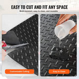Darrahopens Pet Care > Dog Supplies > Dog Playpens & Gates VEVOR Diamond-Plate Rubber Flooring Roll, 3 mm x 4 ft x 8 ft Garage Floor Mat, SBR Rubber Garage Flooring Roll, Easy to Clean, Diamond Plate Rubber Mat for Under Cars, Garage Industry Gym, Black