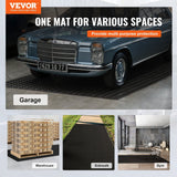 Darrahopens Pet Care > Dog Supplies > Dog Playpens & Gates VEVOR Diamond-Plate Rubber Flooring Roll, 3 mm x 4 ft x 8 ft Garage Floor Mat, SBR Rubber Garage Flooring Roll, Easy to Clean, Diamond Plate Rubber Mat for Under Cars, Garage Industry Gym, Black