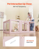 Darrahopens Pet Care > Dog Supplies > Dog Playpens & Gates VEVOR Dog Whelping Box, 1.54x1x0.6 m Plastic Dog Whelping Pen for Medium Sized Dogs, Waterproof Transparent  Puppy Playpen with Windows & Door Lock, Easy to Clean, Durable Indoor Pet Dogs Cats Birth Kit