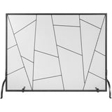 Darrahopens Pet Care > Dog Supplies > Dog Playpens & Gates VEVOR Fireplace Screen Single Panel, Sturdy Iron Mesh Fireplace Screen, 906(L) x720(H)MM Spark Guard Cover, Simple Installation, Free Standing Fire Fence Grate for Living Room Home Decor Modern