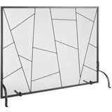 Darrahopens Pet Care > Dog Supplies > Dog Playpens & Gates VEVOR Fireplace Screen Single Panel, Sturdy Iron Mesh Fireplace Screen, 906(L) x720(H)MM Spark Guard Cover, Simple Installation, Free Standing Fire Fence Grate for Living Room Home Decor Modern