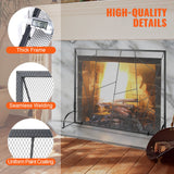 Darrahopens Pet Care > Dog Supplies > Dog Playpens & Gates VEVOR Fireplace Screen Single Panel, Sturdy Iron Mesh Fireplace Screen, 906(L) x720(H)MM Spark Guard Cover, Simple Installation, Free Standing Fire Fence Grate for Living Room Home Decor Modern
