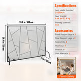 Darrahopens Pet Care > Dog Supplies > Dog Playpens & Gates VEVOR Fireplace Screen Single Panel, Sturdy Iron Mesh Fireplace Screen, 906(L) x720(H)MM Spark Guard Cover, Simple Installation, Free Standing Fire Fence Grate for Living Room Home Decor Modern