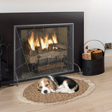 Darrahopens Pet Care > Dog Supplies > Dog Playpens & Gates VEVOR Fireplace Screen Single Panel, Sturdy Iron Mesh Fireplace Screen, 906(L) x720(H)MM Spark Guard Cover, Simple Installation, Free Standing Fire Fence Grate for Living Room Home Decor Modern