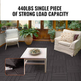 Darrahopens Pet Care > Dog Supplies > Dog Playpens & Gates VEVOR Interlocking Deck Tiles, 10 Pack,12"x12" 10 sq. ft Plastic Waterproof Outdoor Flooring All Weather Use, Patio Floor Decking Covering Tiles for Porch Poolside Balcony Backyard, Dark Brown