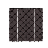 Darrahopens Pet Care > Dog Supplies > Dog Playpens & Gates VEVOR Interlocking Deck Tiles, 10 Pack,12"x12" 10 sq. ft Plastic Waterproof Outdoor Flooring All Weather Use, Patio Floor Decking Covering Tiles for Porch Poolside Balcony Backyard, Dark Brown