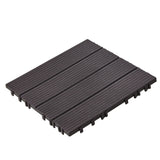 Darrahopens Pet Care > Dog Supplies > Dog Playpens & Gates VEVOR Interlocking Deck Tiles, 10 Pack,12"x12" 10 sq. ft Plastic Waterproof Outdoor Flooring All Weather Use, Patio Floor Decking Covering Tiles for Porch Poolside Balcony Backyard, Dark Brown