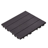 Darrahopens Pet Care > Dog Supplies > Dog Playpens & Gates VEVOR Interlocking Deck Tiles, 36 Pack,11.6"x11.6" 36 sq. ft Plastic Waterproof Outdoor Flooring All Weather Use, Patio Floor Decking Covering Tiles for Porch Poolside Balcony Backyard, Dark Brown