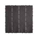 Darrahopens Pet Care > Dog Supplies > Dog Playpens & Gates VEVOR Interlocking Deck Tiles, 36 Pack,11.6"x11.6" 36 sq. ft Plastic Waterproof Outdoor Flooring All Weather Use, Patio Floor Decking Covering Tiles for Porch Poolside Balcony Backyard, Dark Brown