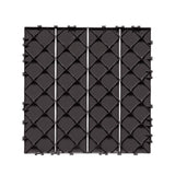 Darrahopens Pet Care > Dog Supplies > Dog Playpens & Gates VEVOR Interlocking Deck Tiles, 36 Pack,11.6"x11.6" 36 sq. ft Plastic Waterproof Outdoor Flooring All Weather Use, Patio Floor Decking Covering Tiles for Porch Poolside Balcony Backyard, Dark Brown