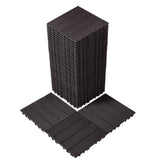 Darrahopens Pet Care > Dog Supplies > Dog Playpens & Gates VEVOR Interlocking Deck Tiles, 36 Pack,11.6"x11.6" 36 sq. ft Plastic Waterproof Outdoor Flooring All Weather Use, Patio Floor Decking Covering Tiles for Porch Poolside Balcony Backyard, Dark Brown