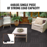 Darrahopens Pet Care > Dog Supplies > Dog Playpens & Gates VEVOR Interlocking Deck Tiles, 36 Pack,11.6"x11.6" 36 sq. ft Plastic Waterproof Outdoor Flooring All Weather Use, Patio Floor Decking Covering Tiles for Porch Poolside Balcony Backyard, Dark Brown