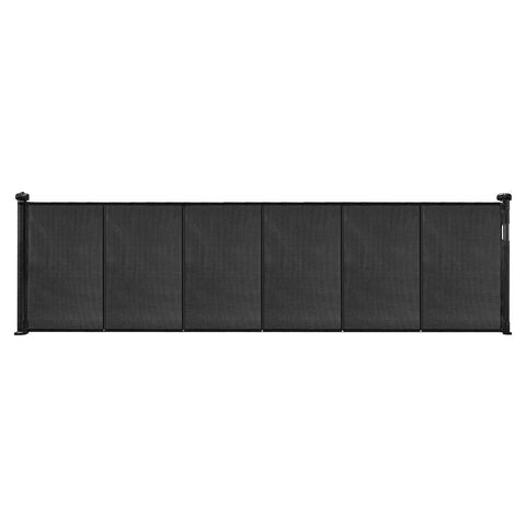 Darrahopens Pet Care > Dog Supplies > Dog Playpens & Gates VEVOR Retractable Baby Gate, 870 mm Tall, Extends up to 2800 mm Wide, Retractable Gate for Kids or Pets, Mesh Material, Easy to Install for Indoor Stairs, Doorways, Hallways, Playrooms, Black