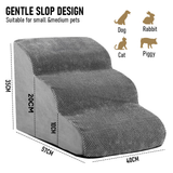 Darrahopens Pet Care > Dog Supplies > Dog Steps & Ramps 3 Tiers Dog Ramp Non-Slip Pet Steps Cat Stairs Foam Soft Pet Slope Max 40LBS Load for High Beds Sofa Couches With Zippered Washable Corduroy Cover Indoor