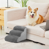 Darrahopens Pet Care > Dog Supplies > Dog Steps & Ramps 3 Tiers Dog Ramp Non-Slip Pet Steps Cat Stairs Foam Soft Pet Slope Max 40LBS Load for High Beds Sofa Couches With Zippered Washable Corduroy Cover Indoor
