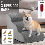 Darrahopens Pet Care > Dog Supplies > Dog Steps & Ramps 3 Tiers Dog Ramp Non-Slip Pet Steps Cat Stairs Foam Soft Pet Slope Max 40LBS Load for High Beds Sofa Couches With Zippered Washable Corduroy Cover Indoor