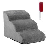 Darrahopens Pet Care > Dog Supplies > Dog Steps & Ramps 3 Tiers Dog Ramp Non-Slip Pet Steps Cat Stairs Foam Soft Pet Slope Max 40LBS Load for High Beds Sofa Couches With Zippered Washable Corduroy Cover Indoor