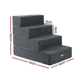 Darrahopens Pet Care > Dog Supplies > Dog Steps & Ramps i.Pet Dog Ramp Foam Dog Cover Stairs Portable Cat Ladder For Sofa Bed 4 Steps