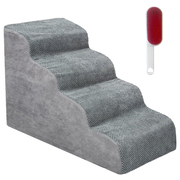 Darrahopens Pet Care > Dog Supplies > Dog Steps & Ramps Non-Slip 4 Tiers Dog Ramp/Step/Stair Foam Dog Steps for High Beds or Couches