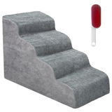 Darrahopens Pet Care > Dog Supplies > Dog Steps & Ramps Non-Slip 4 Tiers Dog Ramp/Step/Stair Foam Dog Steps for High Beds or Couches