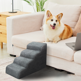 Darrahopens Pet Care > Dog Supplies > Dog Steps & Ramps Non-Slip 4 Tiers Dog Ramp/Step/Stair Foam Dog Steps for High Beds or Couches