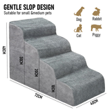 Darrahopens Pet Care > Dog Supplies > Dog Steps & Ramps Non-Slip 4 Tiers Dog Ramp/Step/Stair Foam Dog Steps for High Beds or Couches