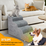 Darrahopens Pet Care > Dog Supplies > Dog Steps & Ramps Non-Slip 4 Tiers Dog Ramp/Step/Stair Foam Dog Steps for High Beds or Couches