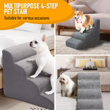 Darrahopens Pet Care > Dog Supplies > Dog Steps & Ramps Non-Slip 4 Tiers Dog Ramp/Step/Stair Foam Dog Steps for High Beds or Couches