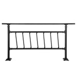 Darrahopens Pet Care > Dog Supplies > Dog Steps & Ramps VEVOR Iron Handrail Stair Railing Hand Rail Kit 1-4 Steps Outdoor Black w/ Bars