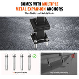 Darrahopens Pet Care > Dog Supplies > Dog Steps & Ramps VEVOR Single Post Handrail for Outdoor 1-3 Steps, 40.5" L x 35.4" H Metal Bent Stair Handrails, Floor Mounted Carbon Steel Stair Railing, U-Shaped Post Grab Rails with 2 Anti-Skid Crossbar for Garage