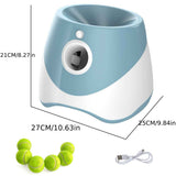 automatic dog ball launcher, dog ball thrower, rechargeable dog ball thrower, interactive dog toy, dog tennis ball launcher, fetch toy for dogs, indoor dog toy, outdoor dog toy, high energy dog toy, Australian dog toy - Blue - Size L
