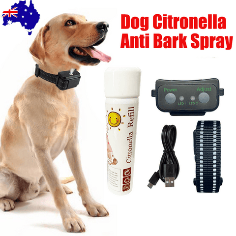 Darrahopens Pet Care > Dog Supplies > Dog Training Aids Dog Citronella Anti Bark Spray Collar Training Stop Barking Humane Rechargeable