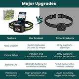 Darrahopens Pet Care > Dog Supplies > Dog Training Aids GPS Smart Pet Fence Training Collar with Wireless Boundary Control, Bluetooth App Customization, and Rechargeable Battery for Outdoor Dog Training and Safety (Black)