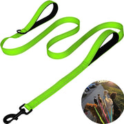 Darrahopens Pet Care > Dog Supplies > Dog Training Aids Green 2.5 Meter Heavy Duty Reflective Dog Leash | Double Padded Traffic Handle | Anti-Chafe Tightly Woven Nylon for Large Dogs