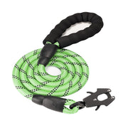 Darrahopens Pet Care > Dog Supplies > Dog Training Aids Green High Strength Nylon Rope Dog Leash | 1.5M Heavy Duty Lead with Anodized Frog Clip | Padded Comfort Handle for Training