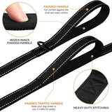 Darrahopens Pet Care > Dog Supplies > Dog Training Aids Orange 2.5 Meter Heavy Duty Reflective Dog Leash | Double Padded Traffic Handle | Anti-Chafe Tightly Woven Nylon for Large Dogs