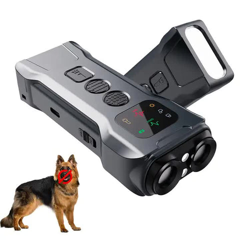 Darrahopens Pet Care > Dog Supplies > Dog Training Aids P9 Ultrasonic Dog Repellent Device - Dual-Mode Flashlight and Ultrasonic Dog Deterrent