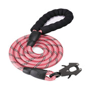 Darrahopens Pet Care > Dog Supplies > Dog Training Aids Pink High Strength Nylon Rope Dog Leash | 1.5M Heavy Duty Lead with Anodized Frog Clip | Padded Comfort Handle for Training