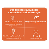 Darrahopens Pet Care > Dog Supplies > Dog Training Aids Portable Single-Head Ultrasonic Dog Repeller & Trainer with LED Flashlight - Multi-Function Pet Safety Device for Outdoors