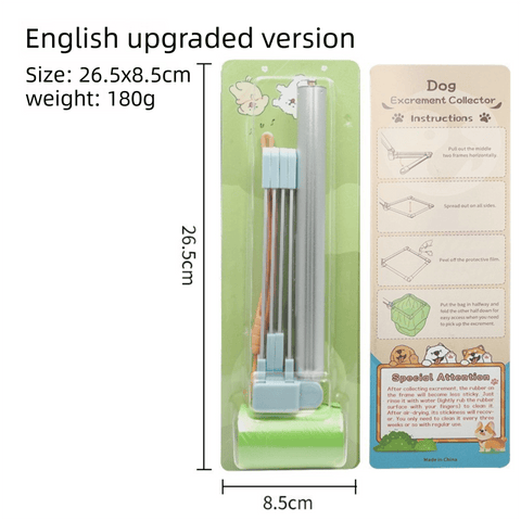 Darrahopens Pet Care > Dog Supplies > Dog Training Aids Upgraded Aluminium Telescopic Dog Poop Scooper Small Size Premium Waste Collector for Pets Under 15kg Durable Heavy Duty Design