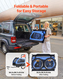 Darrahopens Pet Care > Dog Supplies > Dog Training Aids VEVOR Dog Bike Trailer, Supports up to 40 kg, 2-in-1 Pet Stroller Cart Bicycle Carrier for Small & Large Dogs, Easy Folding Frame with Quick Release Wheel, Universal Bicycle Coupler, Internal Leash