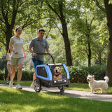 Darrahopens Pet Care > Dog Supplies > Dog Training Aids VEVOR Dog Bike Trailer, Supports up to 40 kg, 2-in-1 Pet Stroller Cart Bicycle Carrier for Small & Large Dogs, Easy Folding Frame with Quick Release Wheel, Universal Bicycle Coupler, Internal Leash