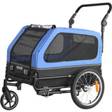 Darrahopens Pet Care > Dog Supplies > Dog Training Aids VEVOR Dog Bike Trailer, Supports up to 40 kg, 2-in-1 Pet Stroller Cart Bicycle Carrier for Small & Large Dogs, Easy Folding Frame with Quick Release Wheel, Universal Bicycle Coupler, Internal Leash