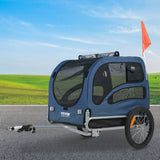 Darrahopens Pet Care > Dog Supplies > Dog Training Aids VEVOR Dog Bike Trailer, Supports up to 45 kg, Pet Cart Bicycle Carrier, Easy Folding Frame with Quick Release Wheels, Universal Bicycle Coupler, Reflectors, Flag, Collapsible to Store, Blue/Black
