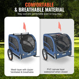 Darrahopens Pet Care > Dog Supplies > Dog Training Aids VEVOR Dog Bike Trailer, Supports up to 45 kg, Pet Cart Bicycle Carrier, Easy Folding Frame with Quick Release Wheels, Universal Bicycle Coupler, Reflectors, Flag, Collapsible to Store, Blue/Black