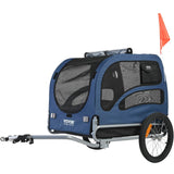 Darrahopens Pet Care > Dog Supplies > Dog Training Aids VEVOR Dog Bike Trailer, Supports up to 45 kg, Pet Cart Bicycle Carrier, Easy Folding Frame with Quick Release Wheels, Universal Bicycle Coupler, Reflectors, Flag, Collapsible to Store, Blue/Black