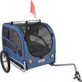 Darrahopens Pet Care > Dog Supplies > Dog Training Aids VEVOR Dog Bike Trailer, Supports up to 45 kg, Pet Cart Bicycle Carrier, Easy Folding Frame with Quick Release Wheels, Universal Bicycle Coupler, Reflectors, Flag, Collapsible to Store, Blue/Black